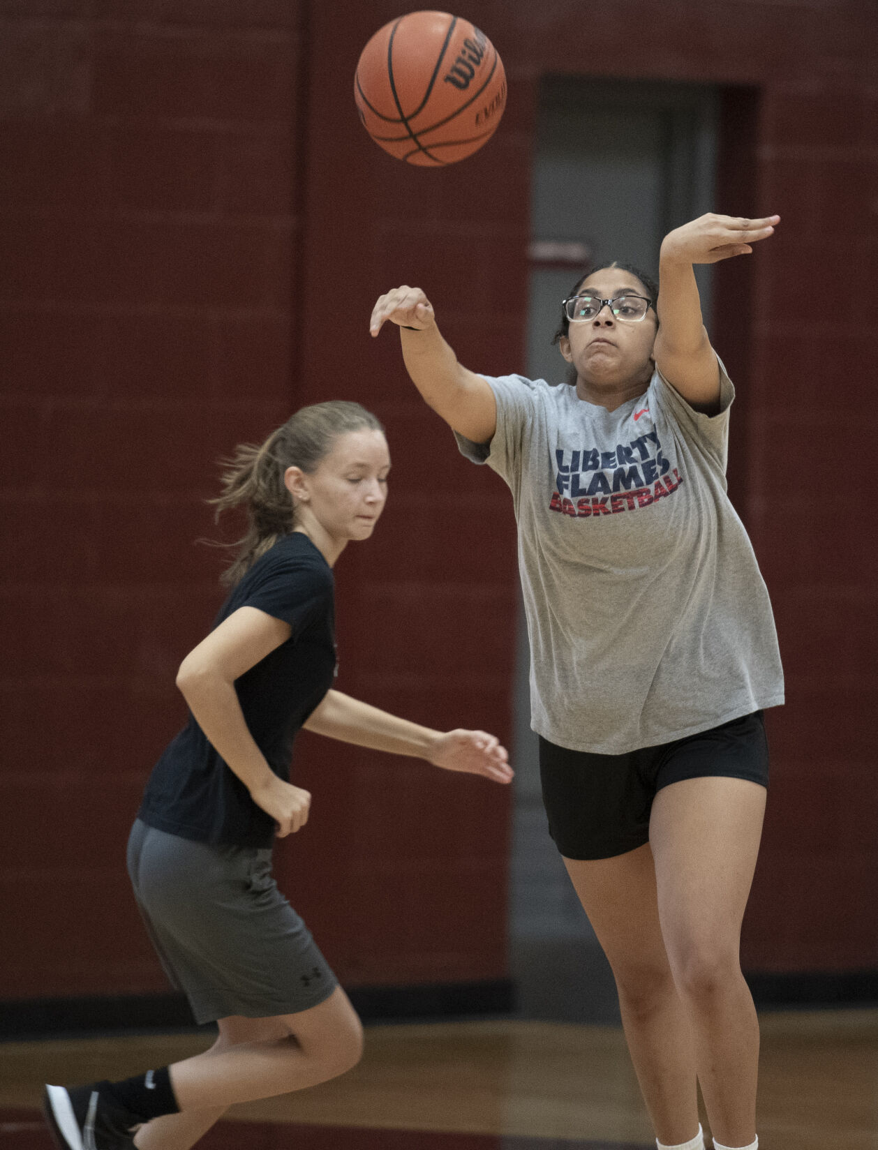 Lady Lancers basketball. 7.JPG